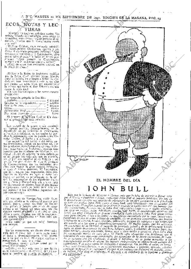 ABC MADRID 22-09-1931 página 23