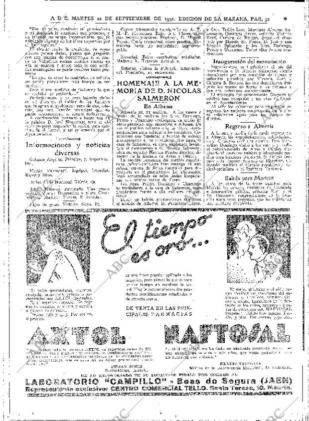 ABC MADRID 22-09-1931 página 32