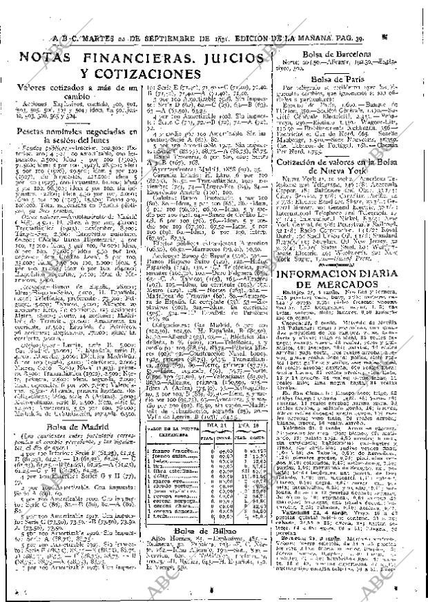 ABC MADRID 22-09-1931 página 39
