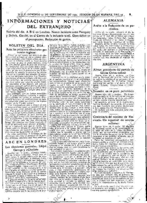 ABC MADRID 27-09-1931 página 45