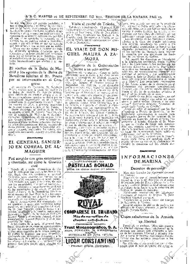 ABC MADRID 29-09-1931 página 17