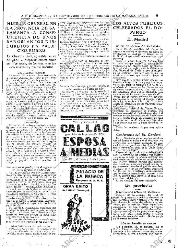 ABC MADRID 29-09-1931 página 19