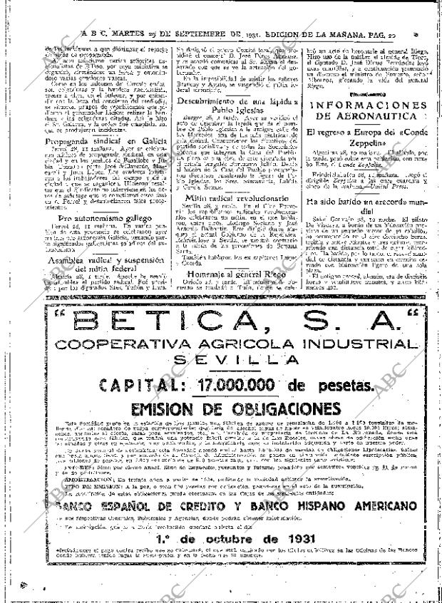 ABC MADRID 29-09-1931 página 20