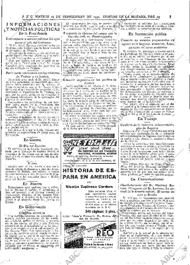 ABC MADRID 29-09-1931 página 23