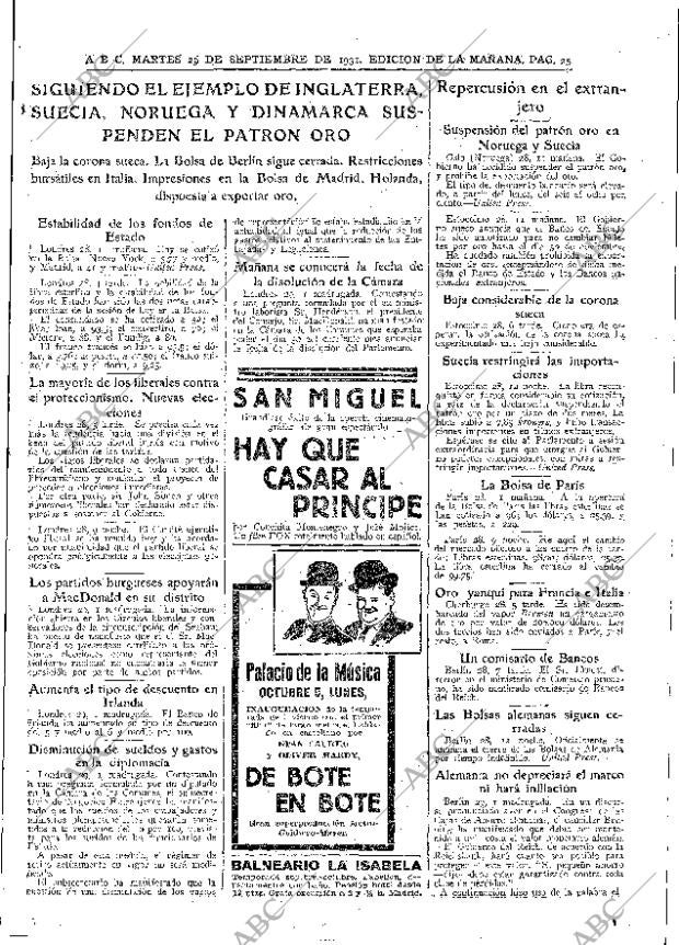 ABC MADRID 29-09-1931 página 25