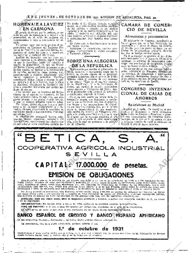 ABC SEVILLA 01-10-1931 página 36