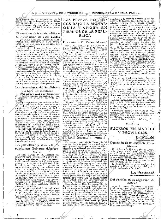 ABC MADRID 09-10-1931 página 22