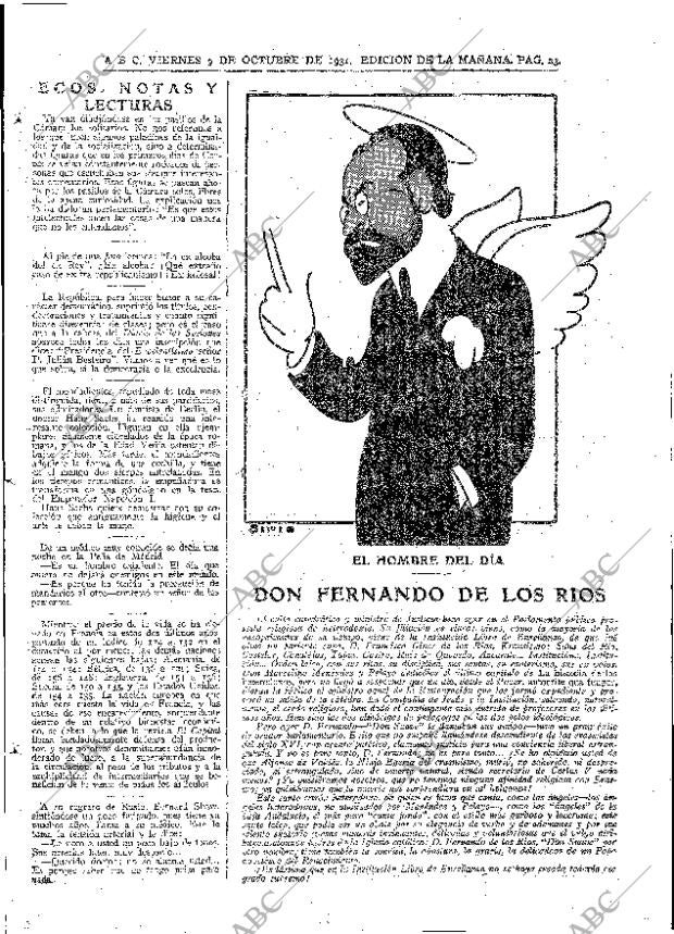 ABC MADRID 09-10-1931 página 23