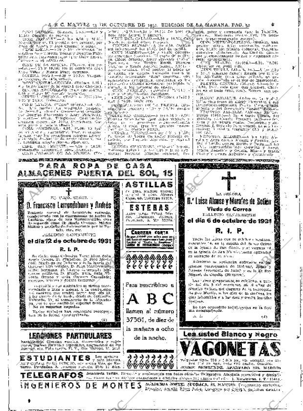 ABC MADRID 13-10-1931 página 50