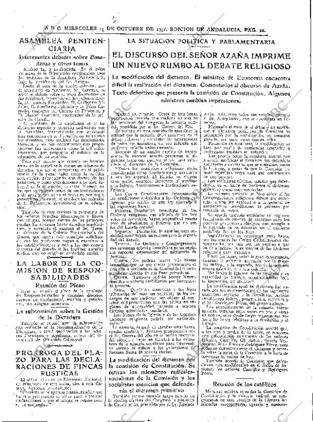 ABC SEVILLA 14-10-1931 página 21