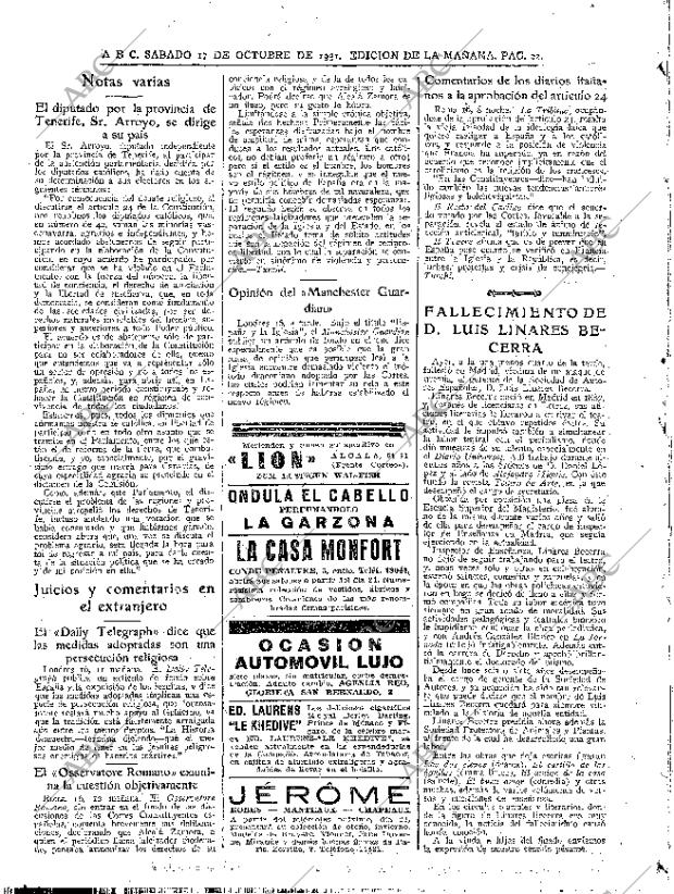 ABC MADRID 17-10-1931 página 20