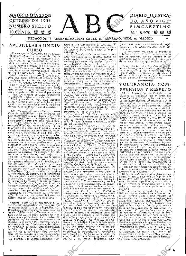 ABC MADRID 20-10-1931 página 15