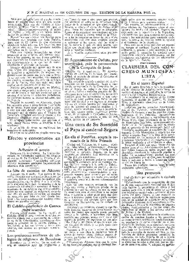 ABC MADRID 20-10-1931 página 21