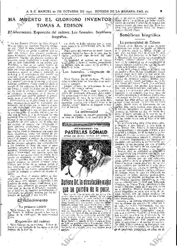 ABC MADRID 20-10-1931 página 27
