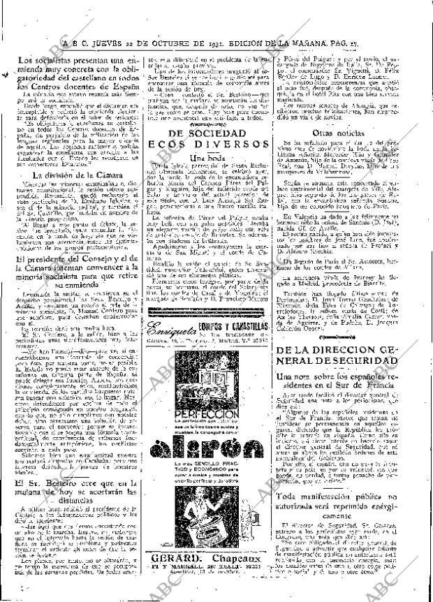ABC MADRID 22-10-1931 página 17