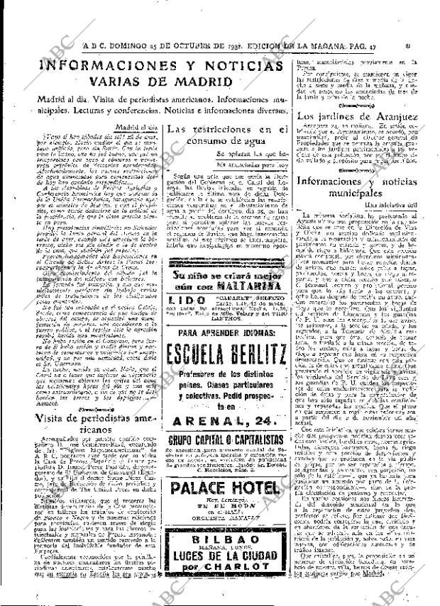 ABC MADRID 25-10-1931 página 47