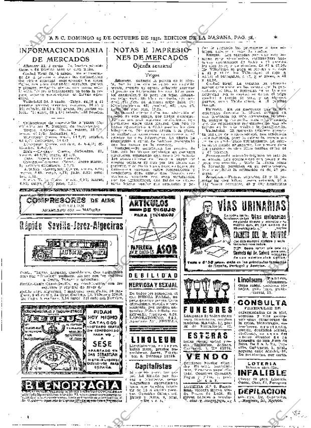 ABC MADRID 25-10-1931 página 58