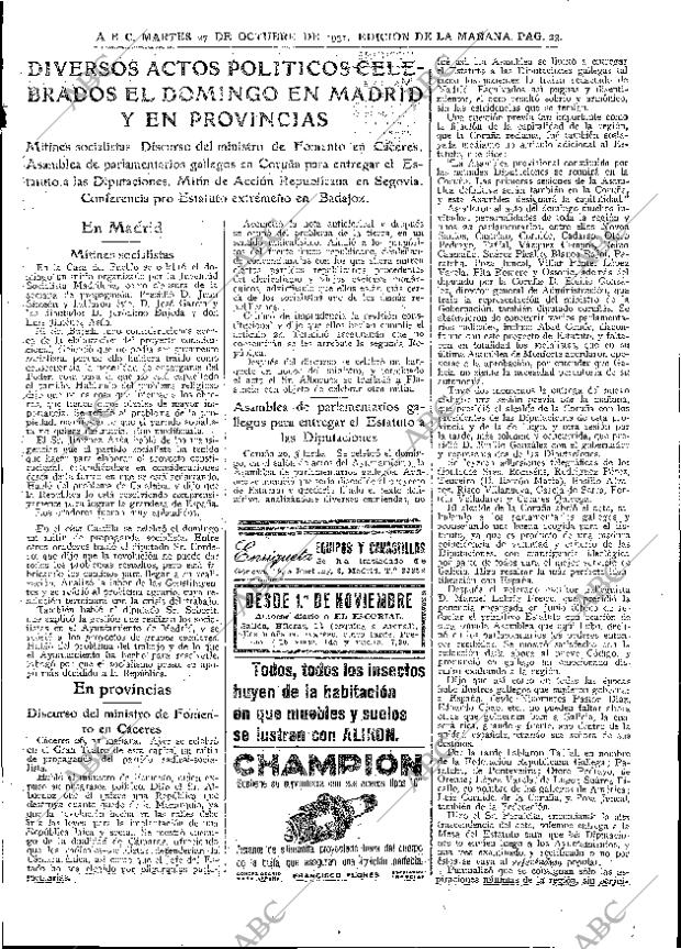 ABC MADRID 27-10-1931 página 23