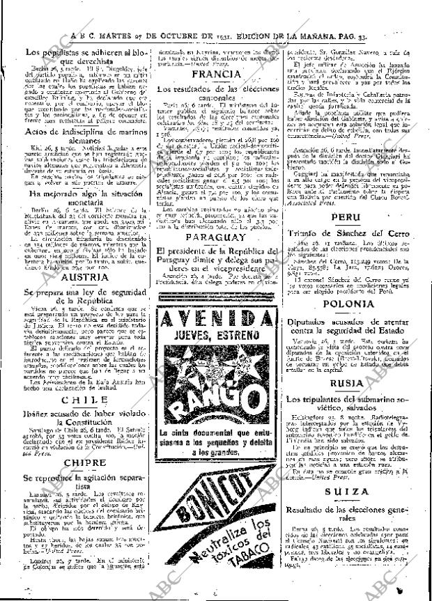 ABC MADRID 27-10-1931 página 33