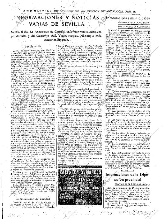 ABC SEVILLA 27-10-1931 página 29