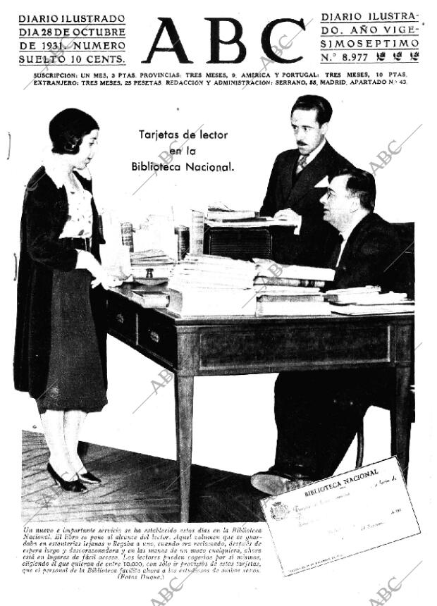 ABC MADRID 28-10-1931 página 1