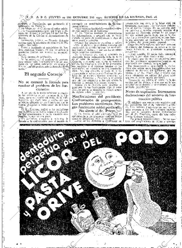 ABC MADRID 29-10-1931 página 16