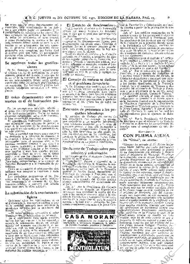 ABC MADRID 29-10-1931 página 17