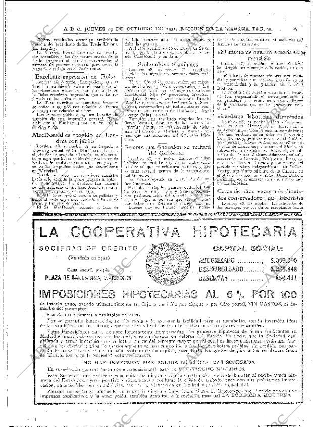 ABC MADRID 29-10-1931 página 20