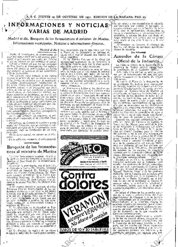 ABC MADRID 29-10-1931 página 33