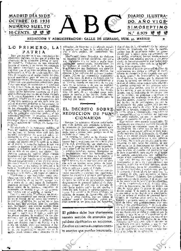 ABC MADRID 30-10-1931 página 15