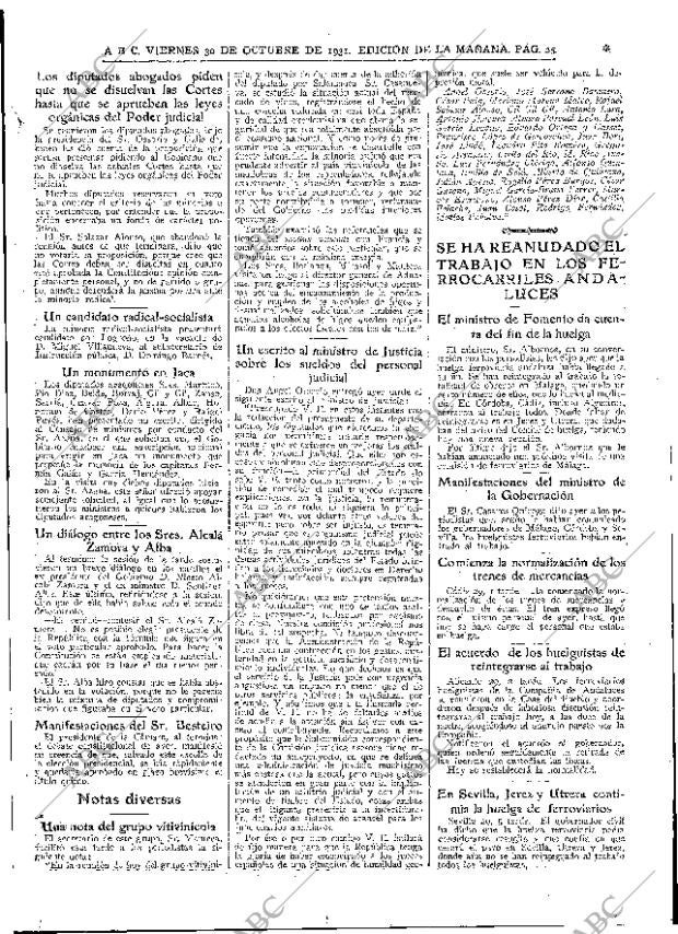 ABC MADRID 30-10-1931 página 25