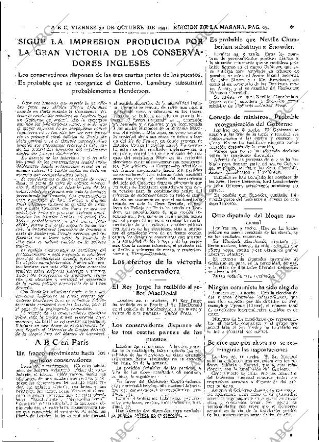 ABC MADRID 30-10-1931 página 27