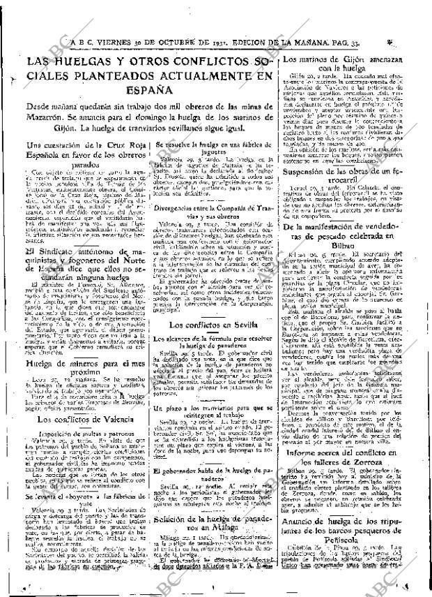 ABC MADRID 30-10-1931 página 33