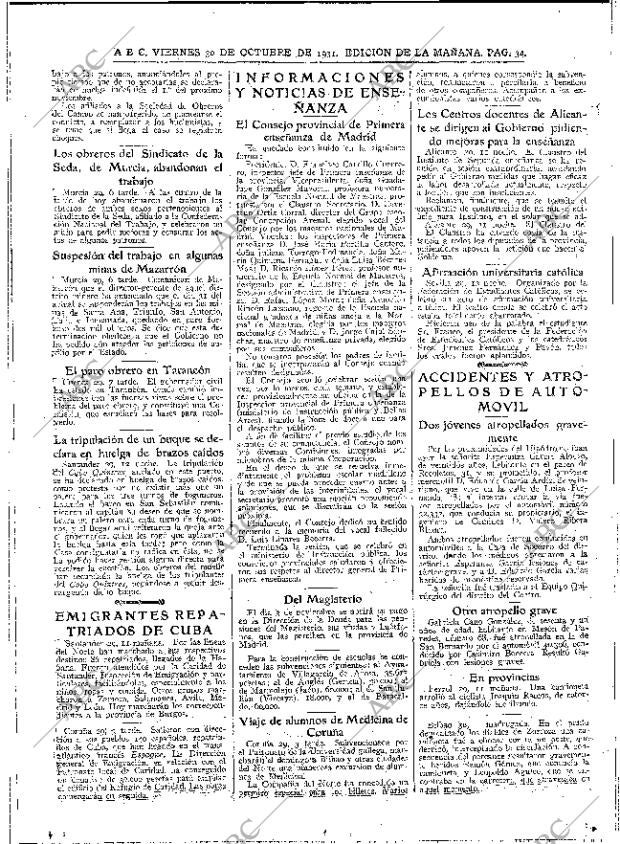 ABC MADRID 30-10-1931 página 34