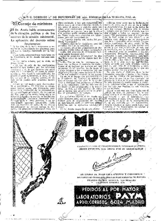 ABC MADRID 01-11-1931 página 26