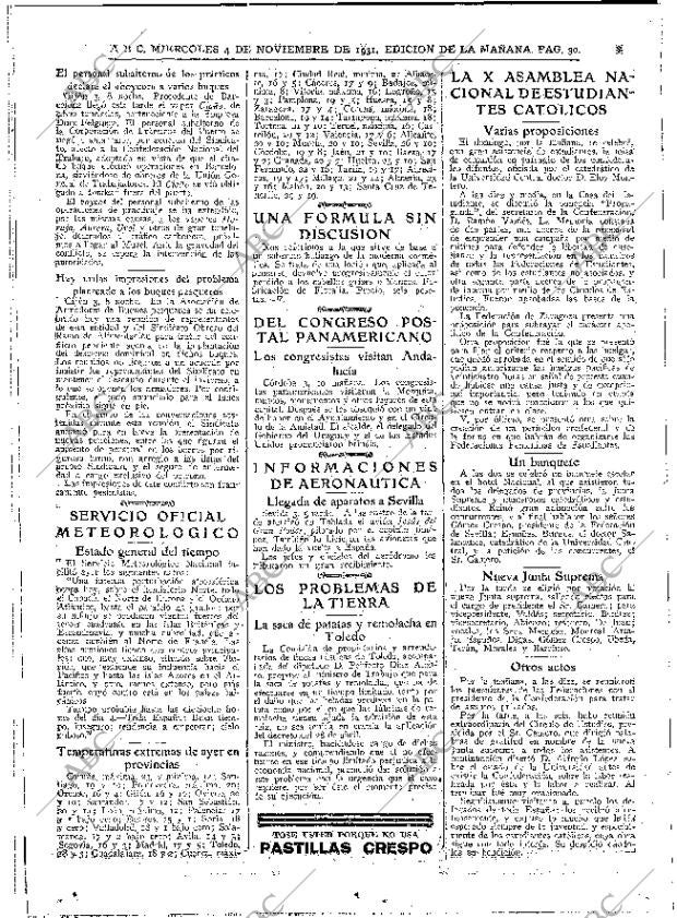 ABC MADRID 04-11-1931 página 30