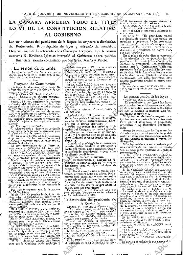 ABC MADRID 05-11-1931 página 21