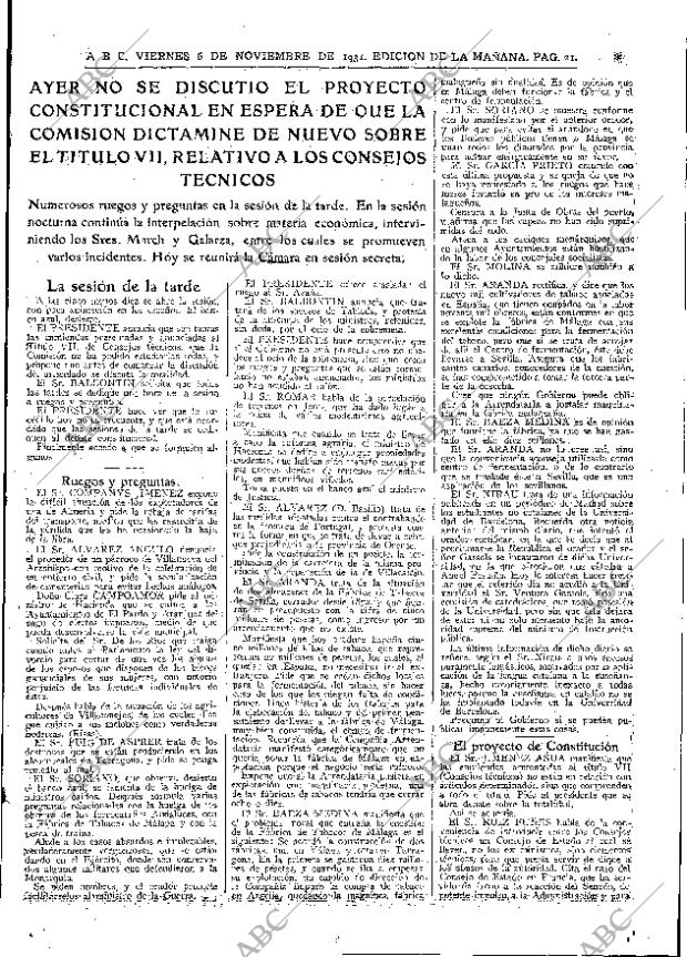 ABC MADRID 06-11-1931 página 21