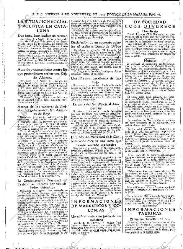 ABC MADRID 06-11-1931 página 26