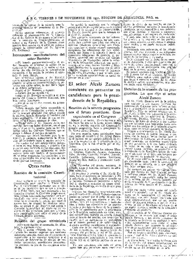ABC SEVILLA 06-11-1931 página 20