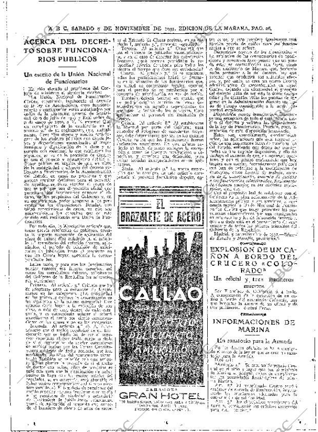 ABC MADRID 07-11-1931 página 26