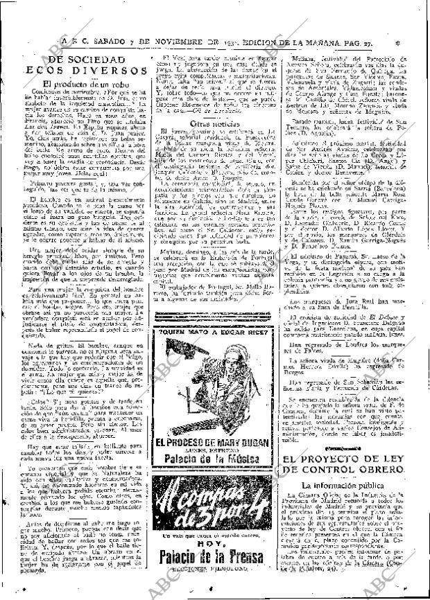ABC MADRID 07-11-1931 página 27