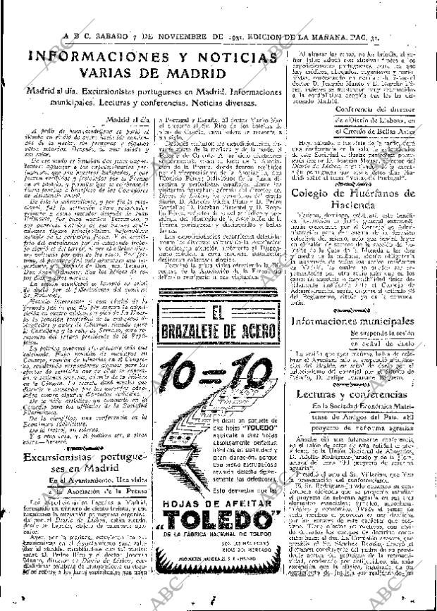 ABC MADRID 07-11-1931 página 31