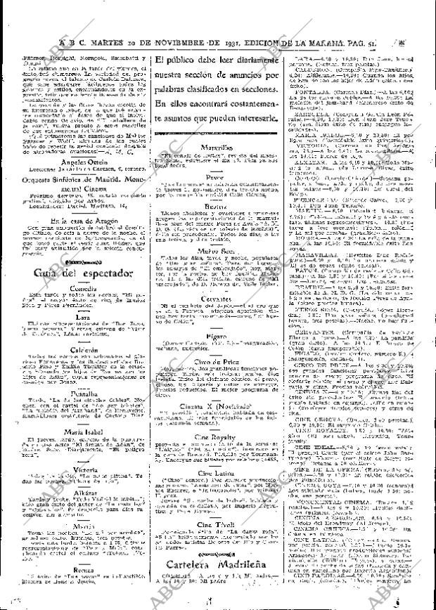 ABC MADRID 10-11-1931 página 51