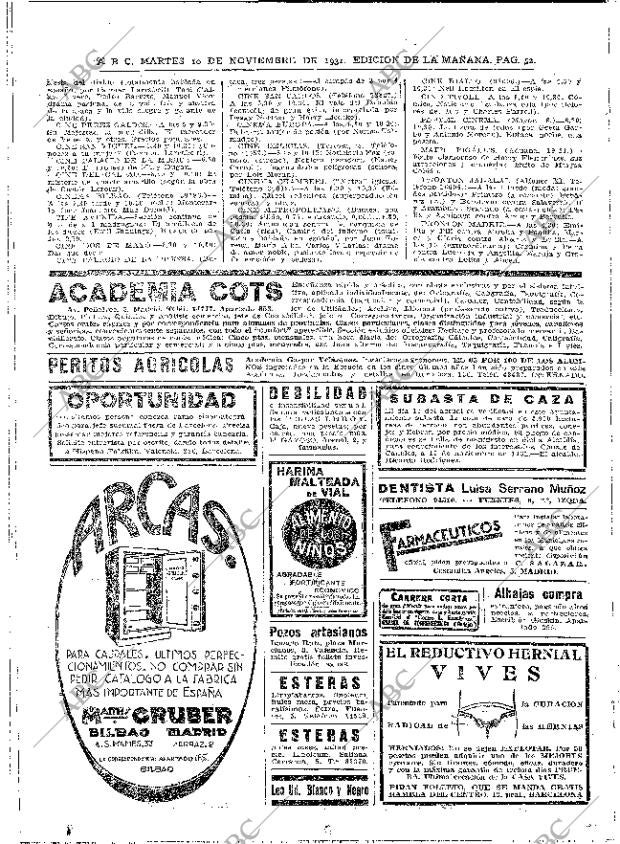 ABC MADRID 10-11-1931 página 52