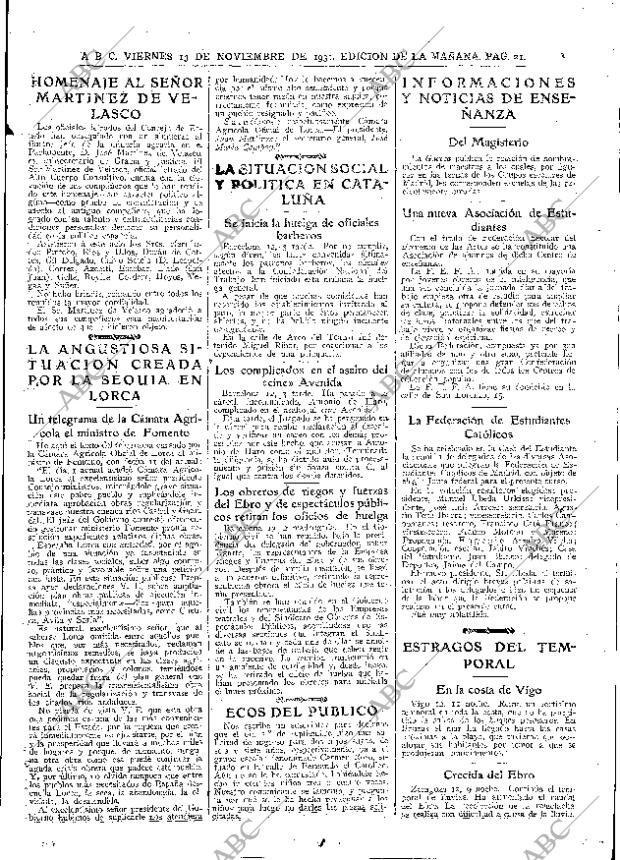 ABC MADRID 13-11-1931 página 21