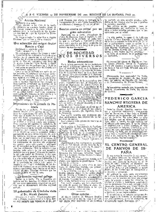 ABC MADRID 13-11-1931 página 32