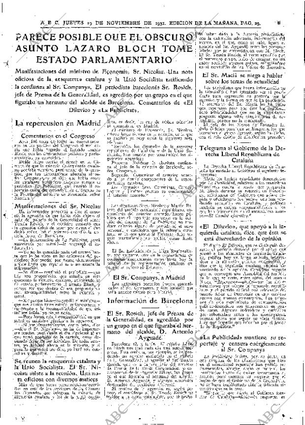 ABC MADRID 19-11-1931 página 29