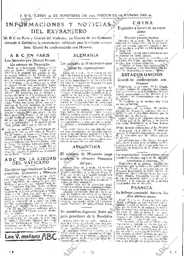 ABC MADRID 19-11-1931 página 41