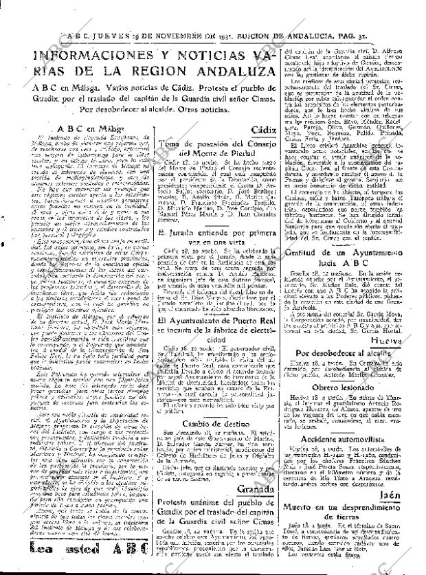ABC SEVILLA 19-11-1931 página 31